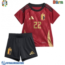 Fotballdrakt Barn Belgia Jeremy Doku #22 Hjemmedraktsett EM 2024 Kortermet (+ Korte bukser)